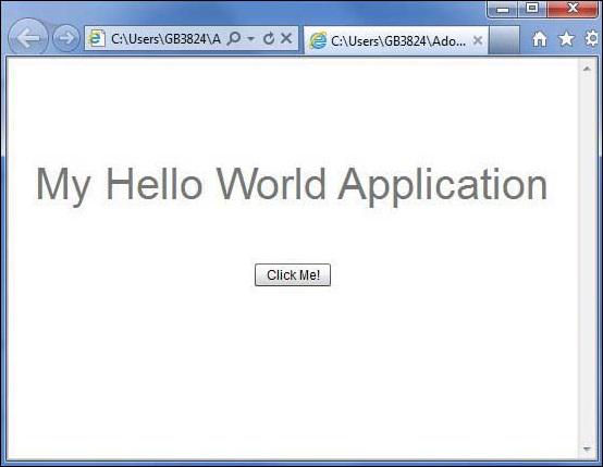 Flex Application Result
