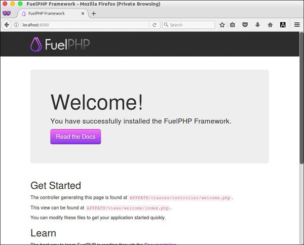 Welcome Page