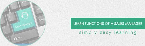 Functions of a Sales Manager Tutorial