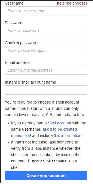Creating Account