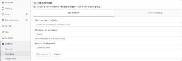 GitLab Adding User