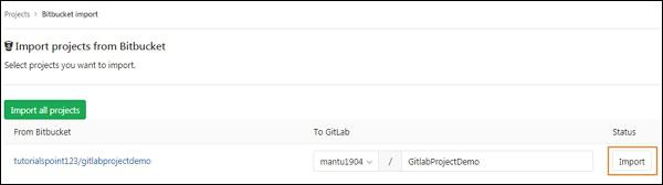 GitLab Import Repository