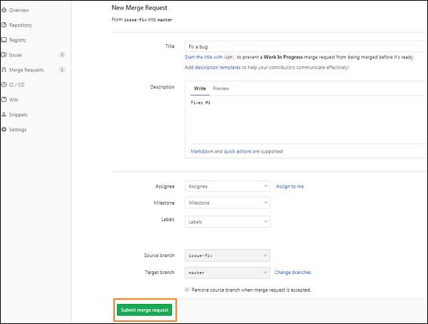 GitLab Merge Request