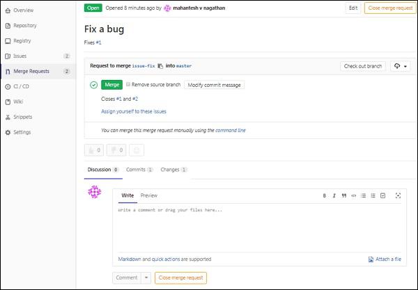 GitLab Merge Request