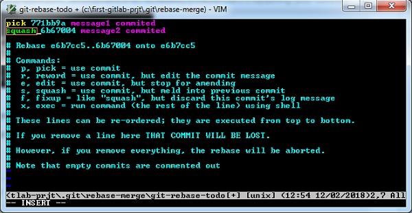 GitLab Squashing Commits