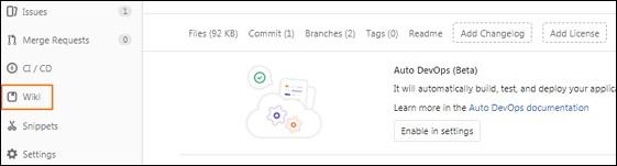 GitLab Wiki Page