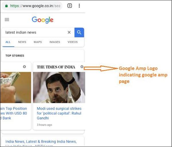 Google AMP page