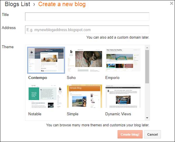 Create Blog