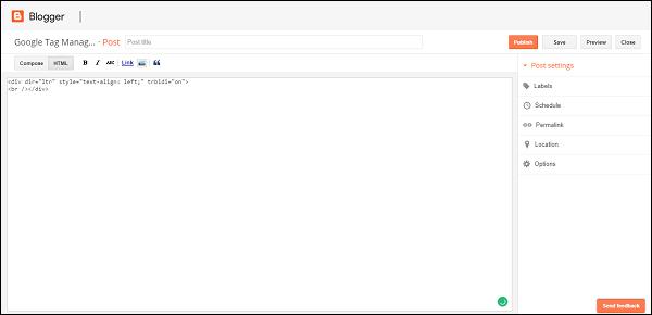 Creating Post