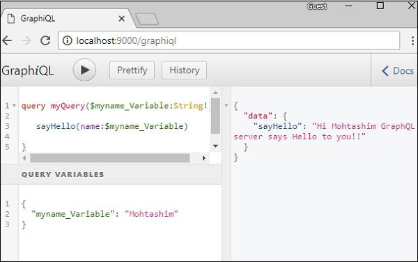 Query Variable GraphiQL