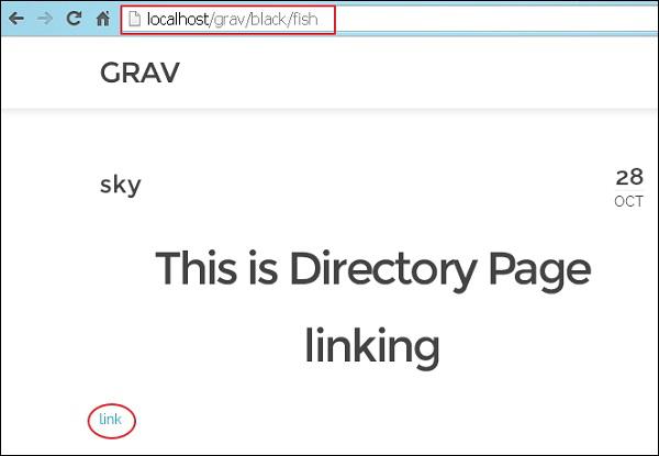 Grav Page Linking
