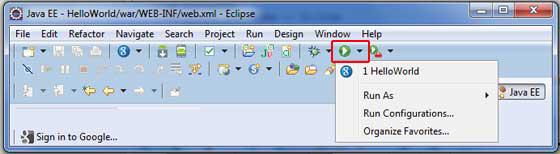 GWT Run Button