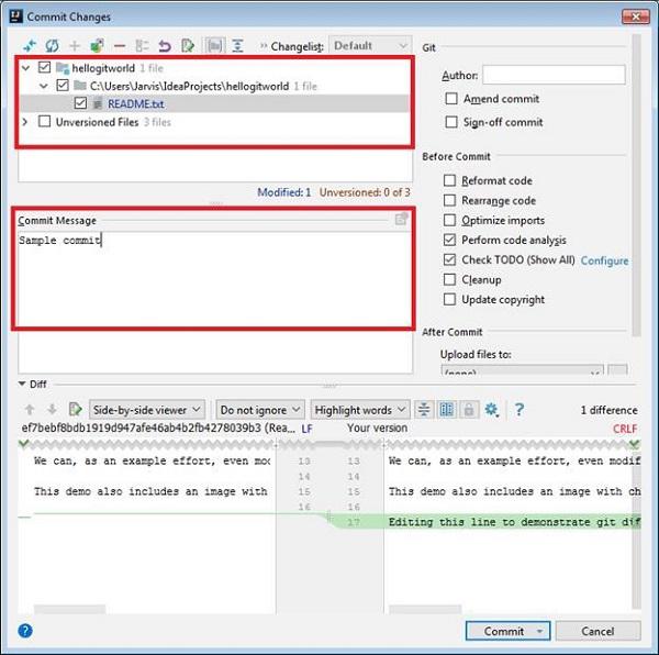 Commit Changes