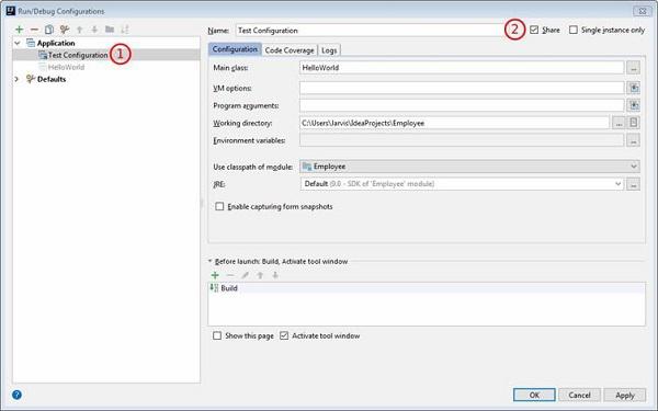 Share Configuration