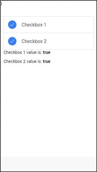 Ionic Checkbox checked