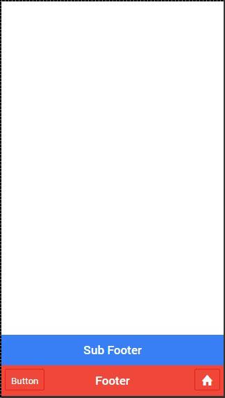 Ionic Javascript Sub Footer