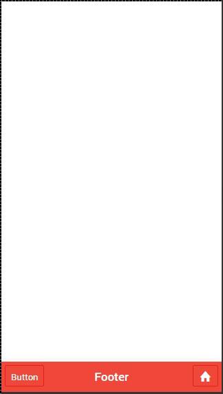 Ionic Javascript Footer Elements