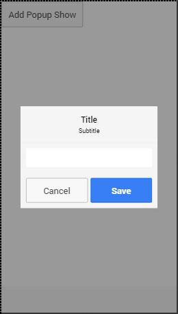Ionic Popup Show