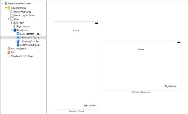 View after applying Constraints