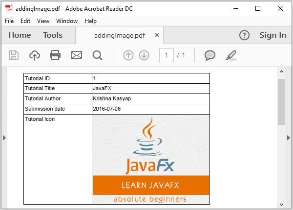 Adding Image to Table