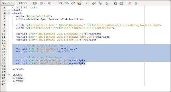 SpecRunner Html File