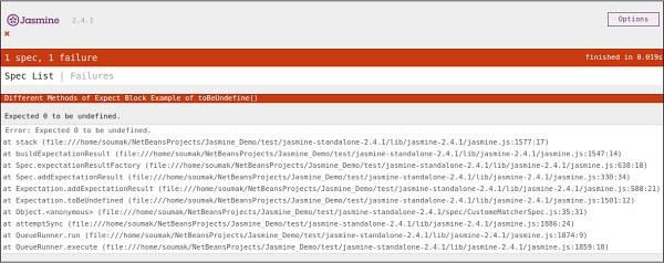 toBeUndefine Error