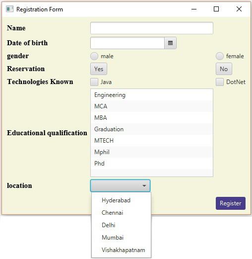 Registration Form