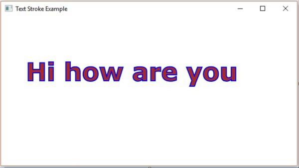 Text Stroke Example