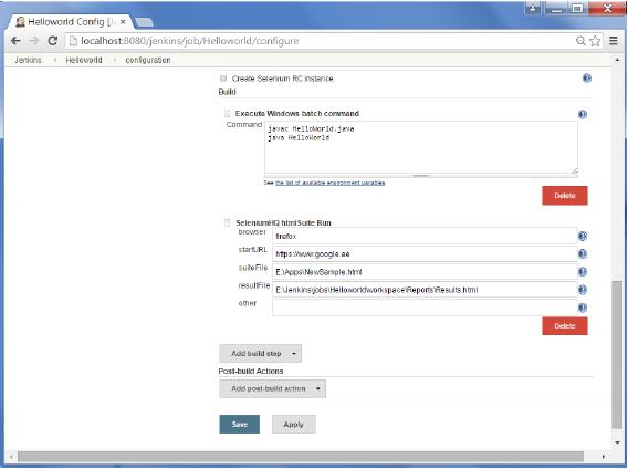 Selenium Driver HTML test