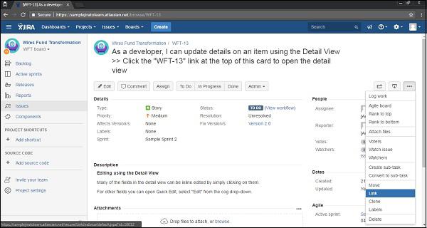Access Link Feature