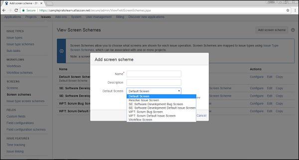 Default Screen