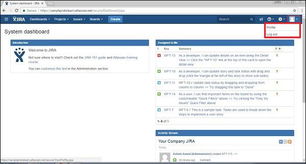 User Profile Section