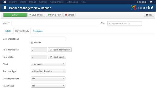 Joomla Adding Banners