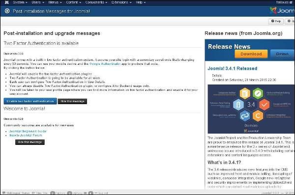 joomla Component Menu