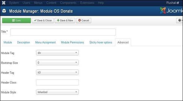 Joomla Donation Module
