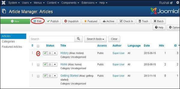 joomla Formatting Content