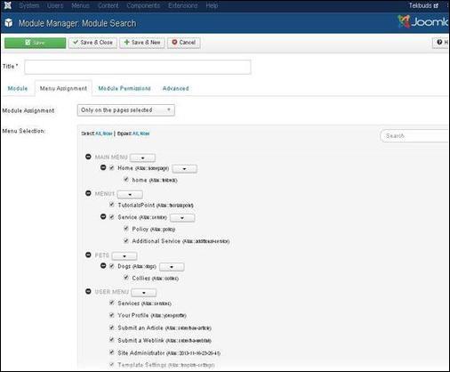Joomla Search Module