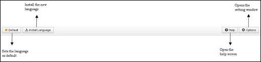 joomla Language Manager Toolbar