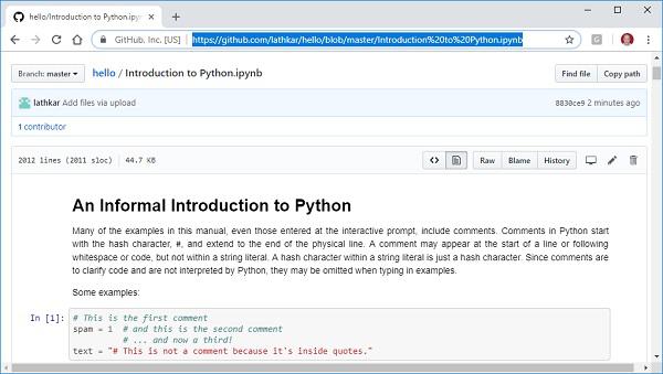 Inside Github viewer