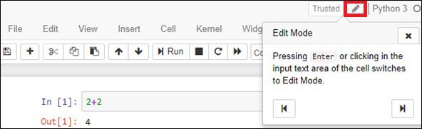 Jupyter Notebook Editmode