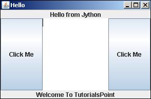Jython BorderLayout