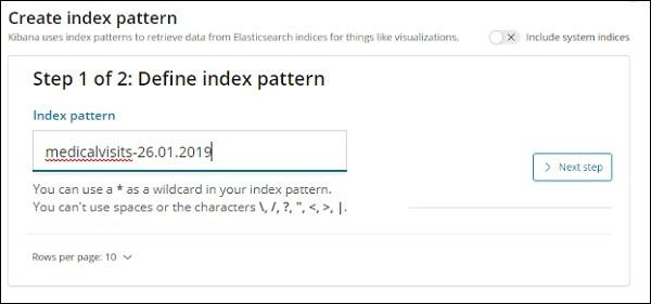 Create Index Pattern