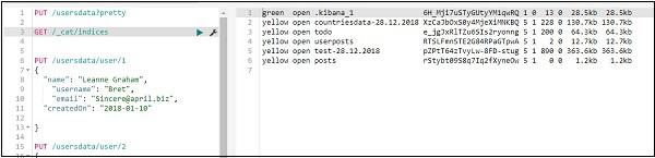 index using DELETE