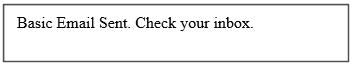 Basic Email Sent