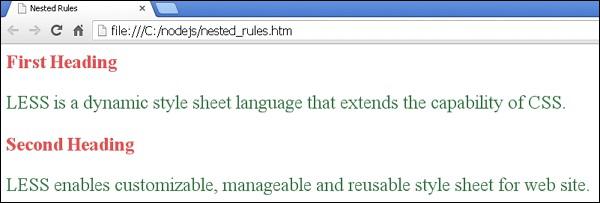 Less Nested Rules