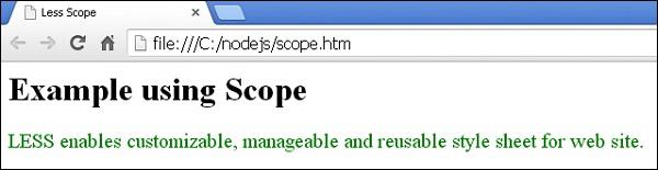 Less Scope