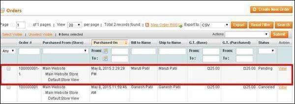 Magento Setup Order Options