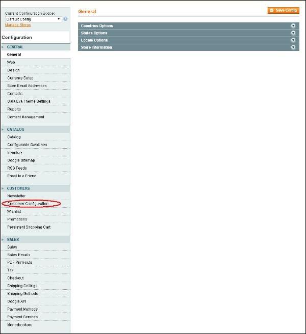 Magento Setup Customer