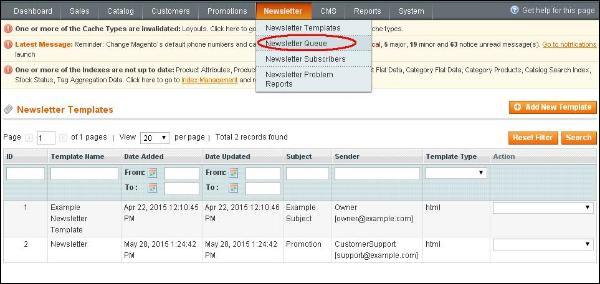 Magento Newsletter Setup