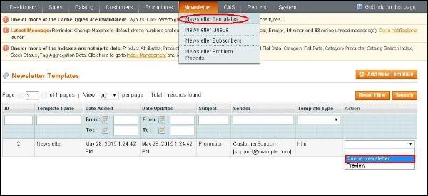 Magento Newsletter Setup